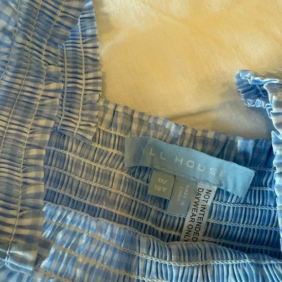 Blue Gingham Hill House Tiny Ellie Nap Dress - Picture 2 of 3